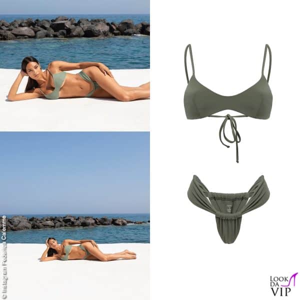 Con il due pezzi verde Tierra Beachwear 