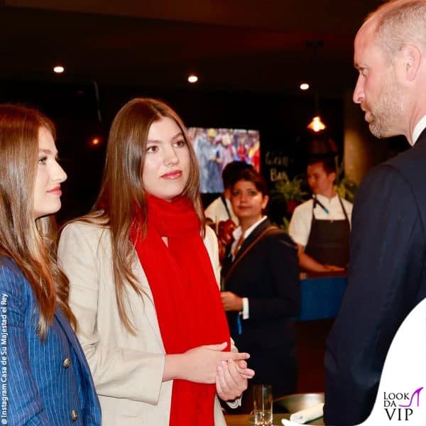 Leonor e Sofia di Spagna con il principe William 
