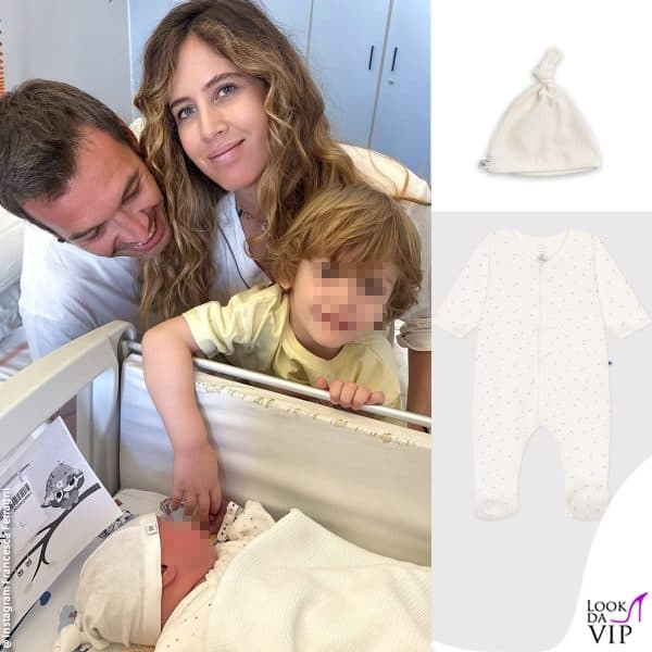 Francesca Ferragni con i figli Edoardo e Lea (tutina Petit Bateau, cappello Bamboom) 