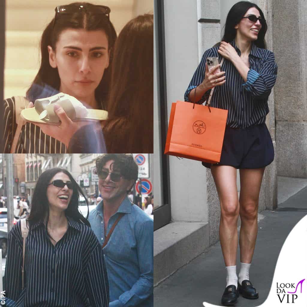 Giulia Salemi fa shopping da Hermès a Milano
