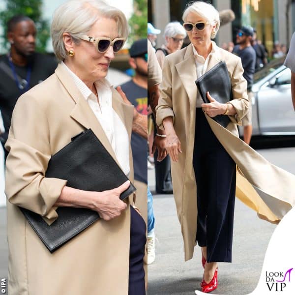 Meryl Streep sul set de "Il diavolo veste Prada 2"