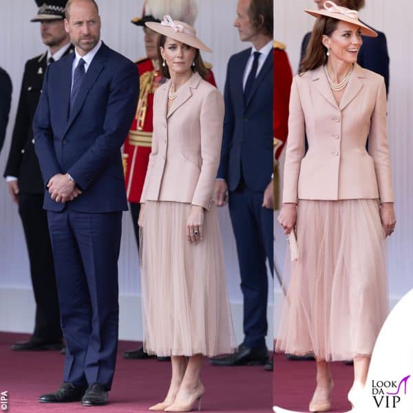 Kate è elegantissima in rosa cipria 