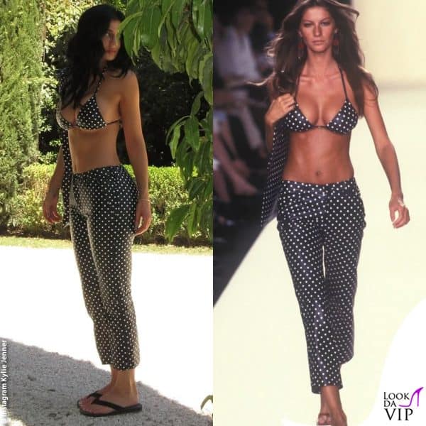 l'outfit della collezione Ralph Lauren primavera-estate 2000 era stato indossato in passerella da Gisele Bundchen 