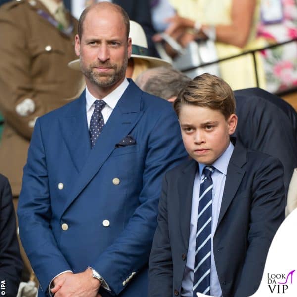 Principe William con il piccolo George sugli spalti
