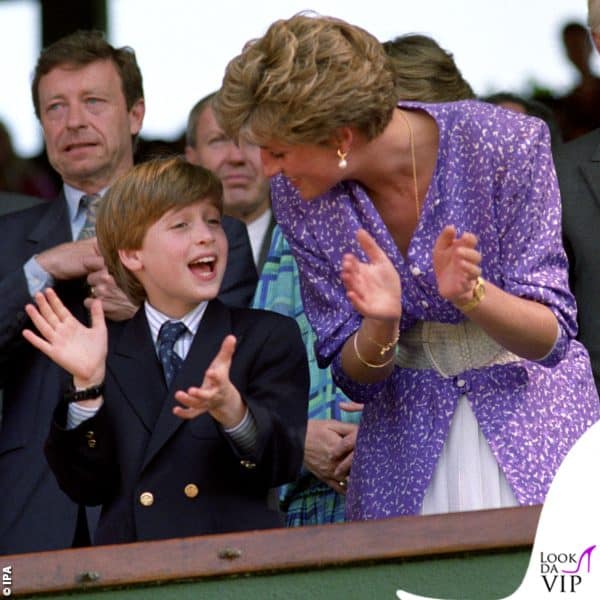 Il Principe William con Lady Diana a Wimbledon nel 1991