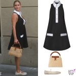Valentina Ferragni passeggia in centro con l'outfit Louis Vuitton