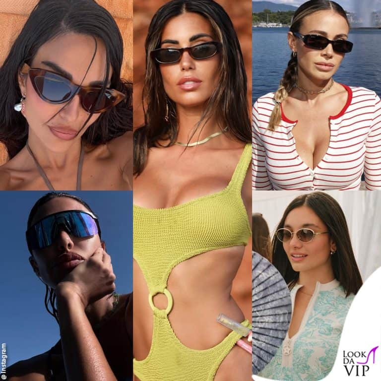 trend occhiali da sole vip estate 2025