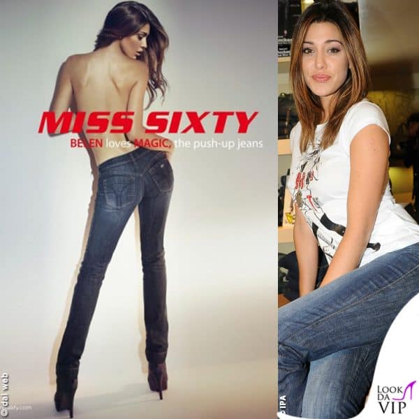Belen Rodriguez in topless per i jeans Miss Sixty (2013)