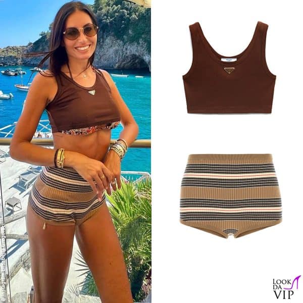top e shorts Prada 