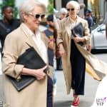 Il Diavolo Veste Prada 2 Meryl Streep Miranda Priestly coat SaSuPhi scarpe Jacquemus occhiali Tiffany borsa Marck Cross