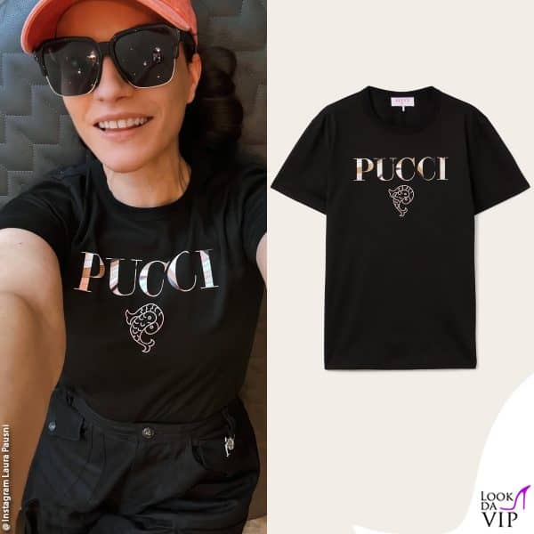 selfie con la t-shirt Pucci 