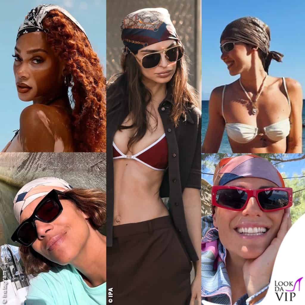 foulard Winnie Harlow Emily Ratajkowski Aurora Ramazzotti Michelle Hunziker Halle Berry
