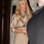 Gwyneth Paltrow Gucci after party vestito GG e stile chic