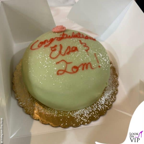 la torta per festeggiare il momento 