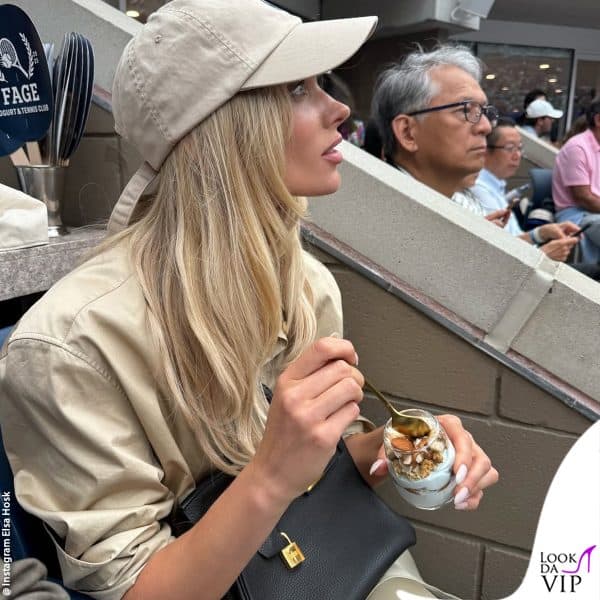 Elsa Hosk alla finale degli US Open 