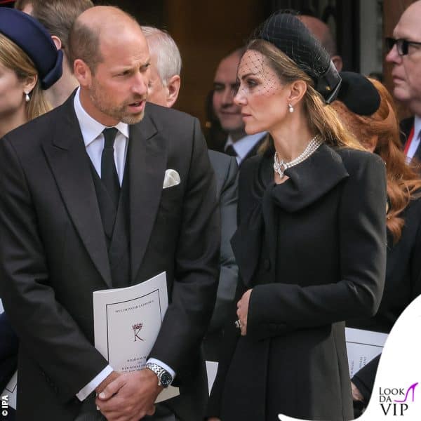 Kate Middleton e il principe William al funerale della duchessa di Kent