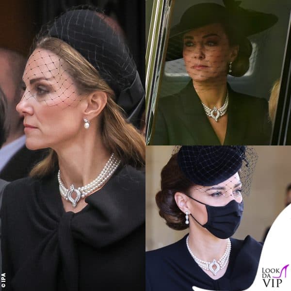 Kate Middleton collana Four-Row Japanese Pearl Choker 2025 2022 2021