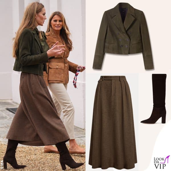 giacca Me+Em, gonna Ralph Lauren, stivali Gianvito Rossi 