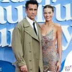 Margot Robbie alla premiere Un di viaggio straordinario con un abito Giorgio Armani Prive, Colin Farrell in Dolce Gabbana