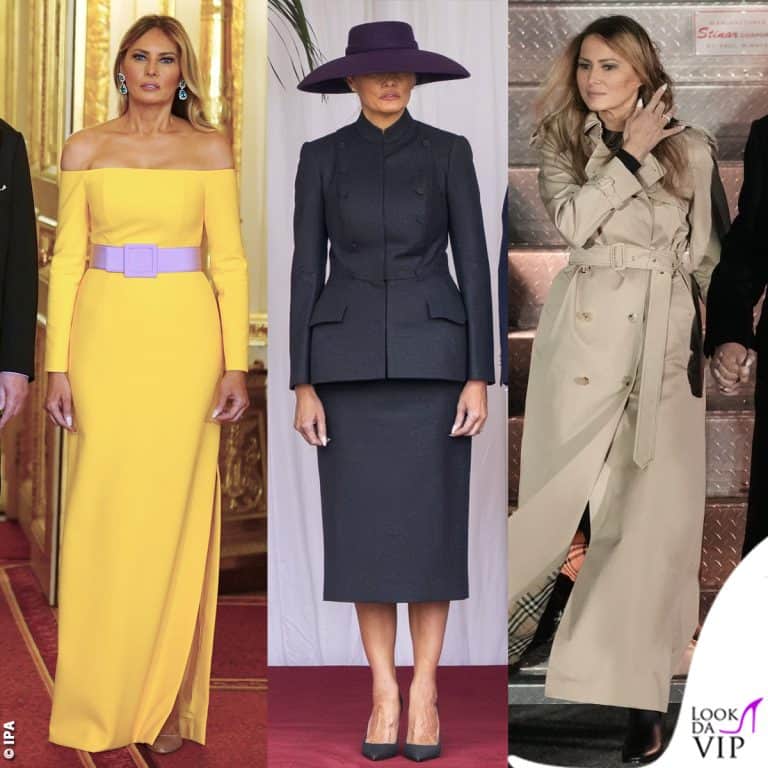 I look di melania trump durante la visita di stato a londra