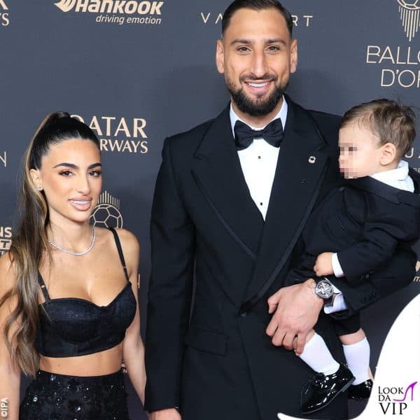 Gianluigi Donnarumma con Alessia Elefante e il piccolo Leo