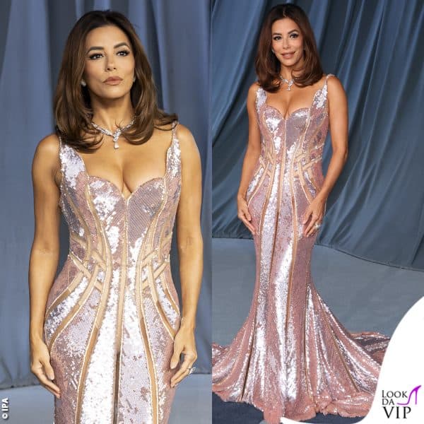 Eva Longoria con un abito Elie Saab e gioielli Carrera Y Carrera 