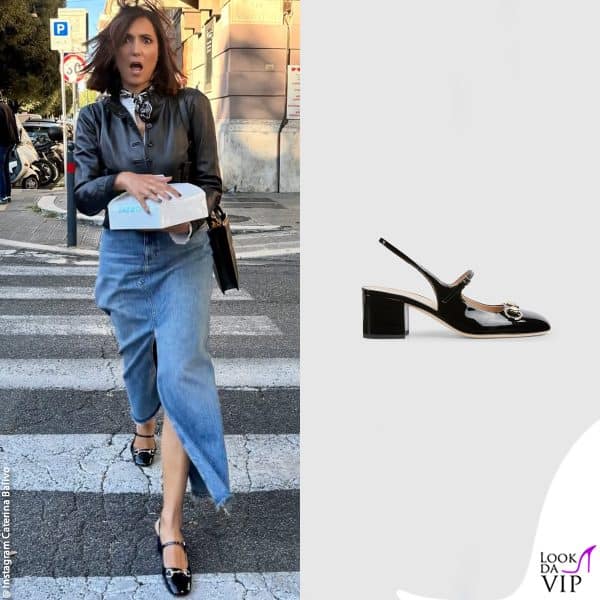 Caterina Balivo con le slingback Gucci 
