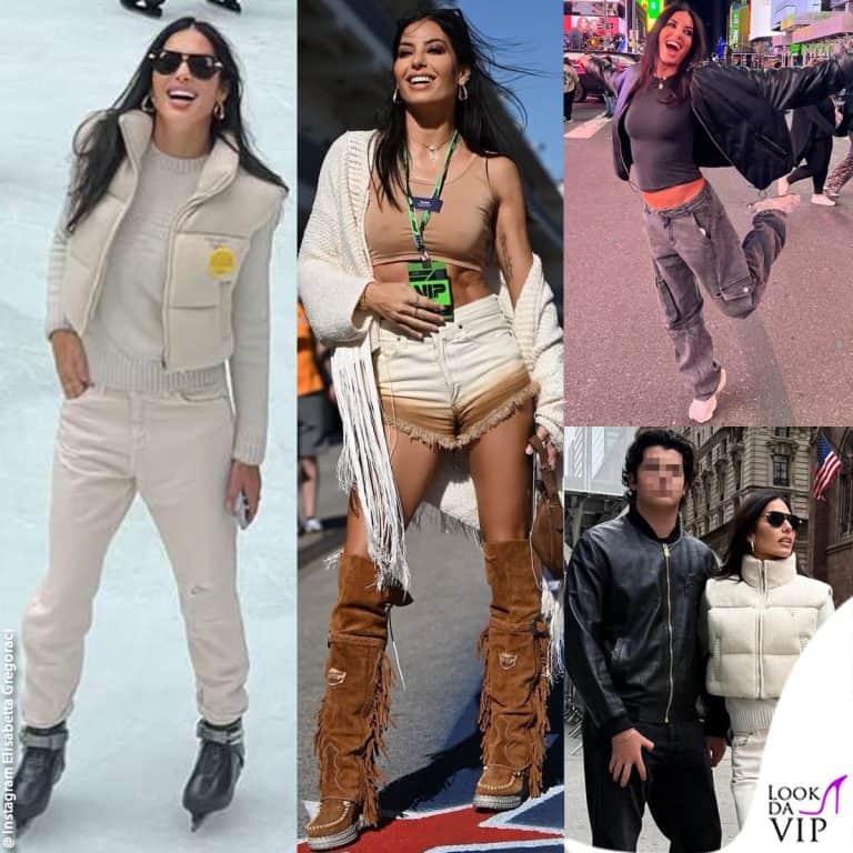 I look di Elisabetta Gregoraci in viaggio negli Stati Uniti