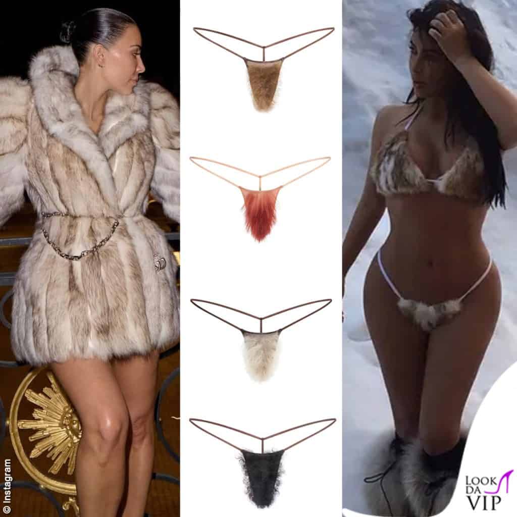Kim Kardashian lancia il tanga Skims con i peli pubici