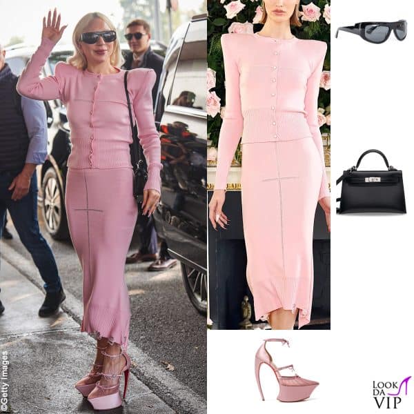 outfit Matières Fécales, scarpe Matières Fécales x Christian Louboutin, occhiali Port Tanger, borsa Hermès 
