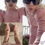Lady Gaga in total pink a Milano