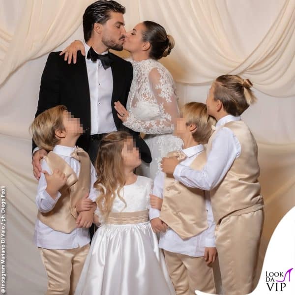 con i quattro figli 
