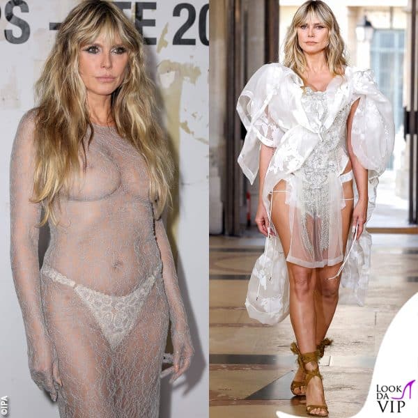 I look provocanti di Heidi Klum alla Paris Fashion Week