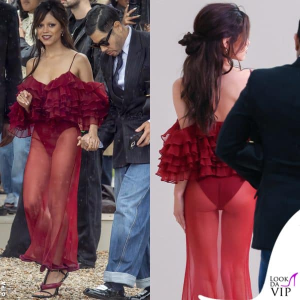 Nude look color burgundy alla PFW: è il look per assistere alla sfilata Givenchy 