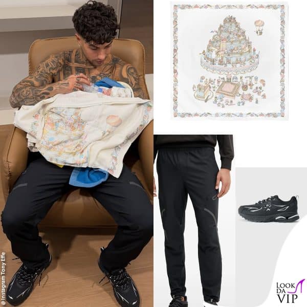 copertina Atelier Choux, pantaloni e sneakers Under Armour 