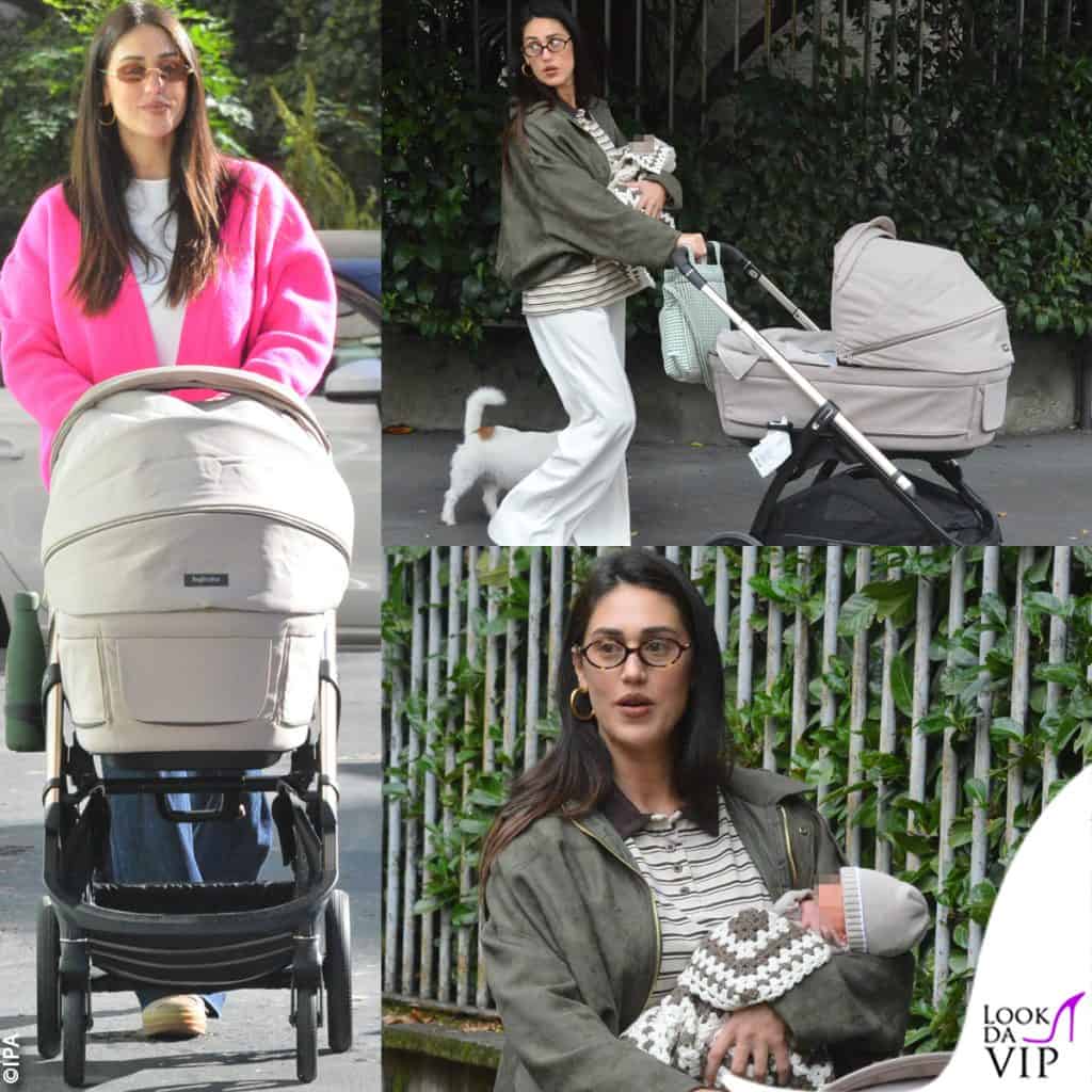 cecilia rodriguez, le prime passeggiate da neomamma con Clara isabel