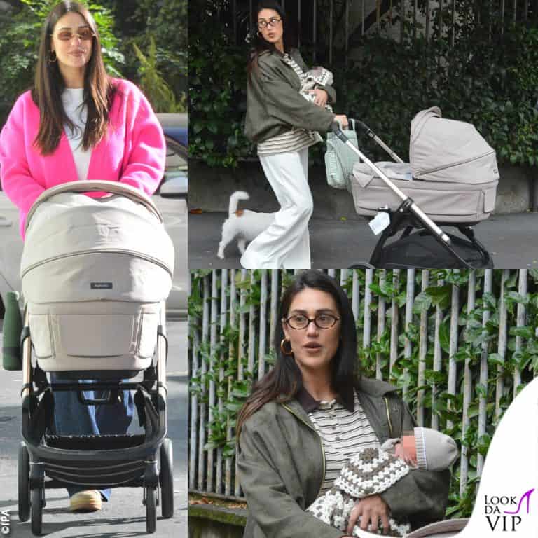 cecilia rodriguez, le prime passeggiate da neomamma con Clara isabel