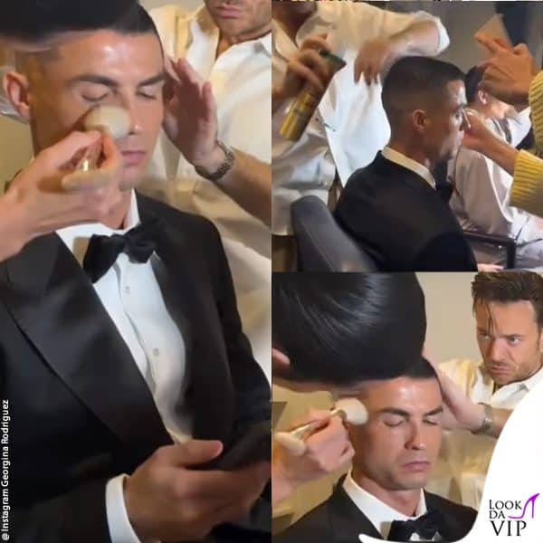 è il turno di Cristiano Ronaldo al trucco 