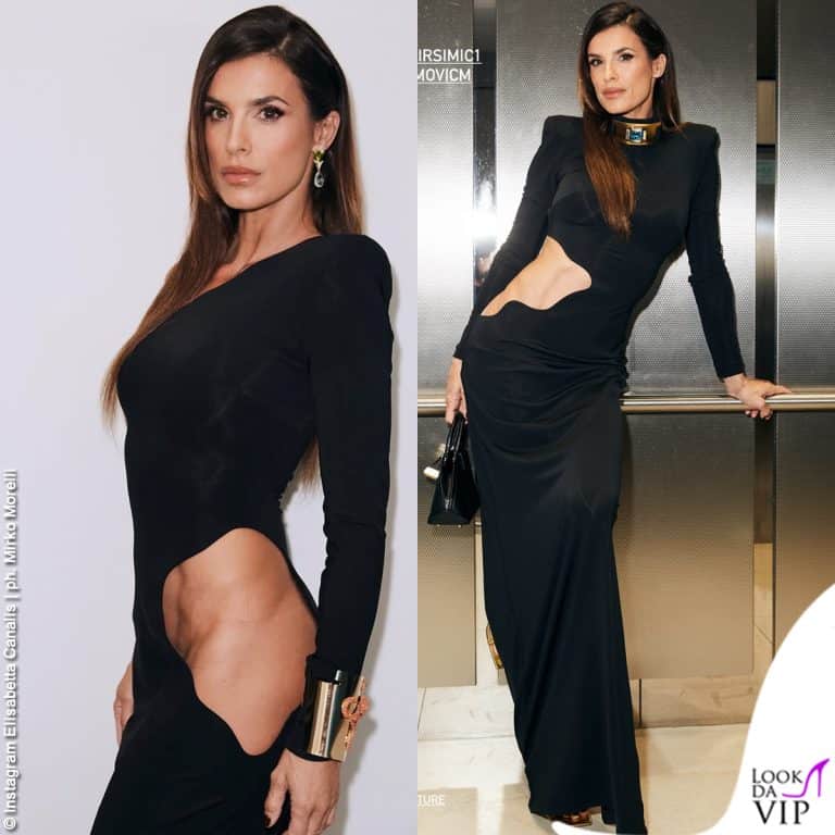Elisabetta canalis è sensuale nell'abito nero