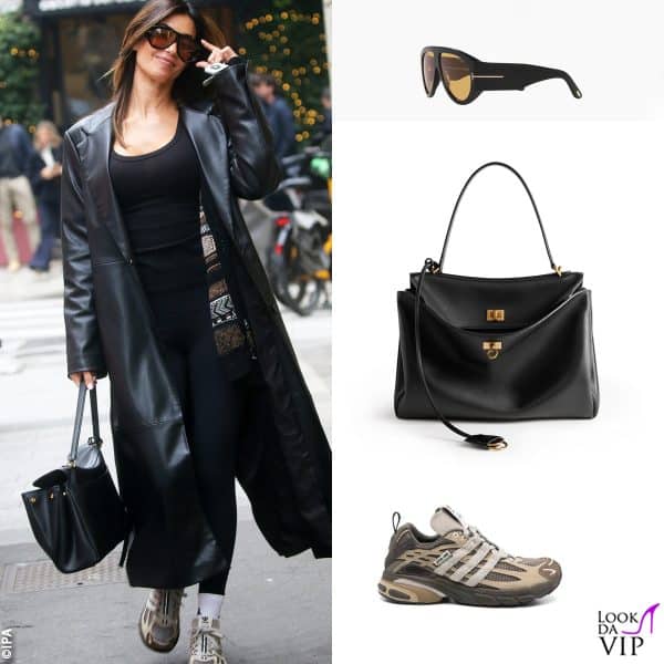 occhiali Tom Ford, borsa Balenciaga, sneakers e calze Adidas