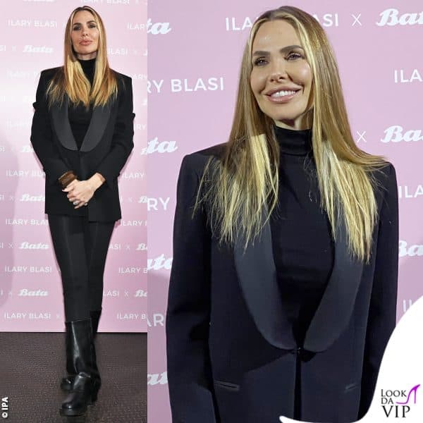 Ilary Blasi all'evento per il lancio della sua collezione con Bata 