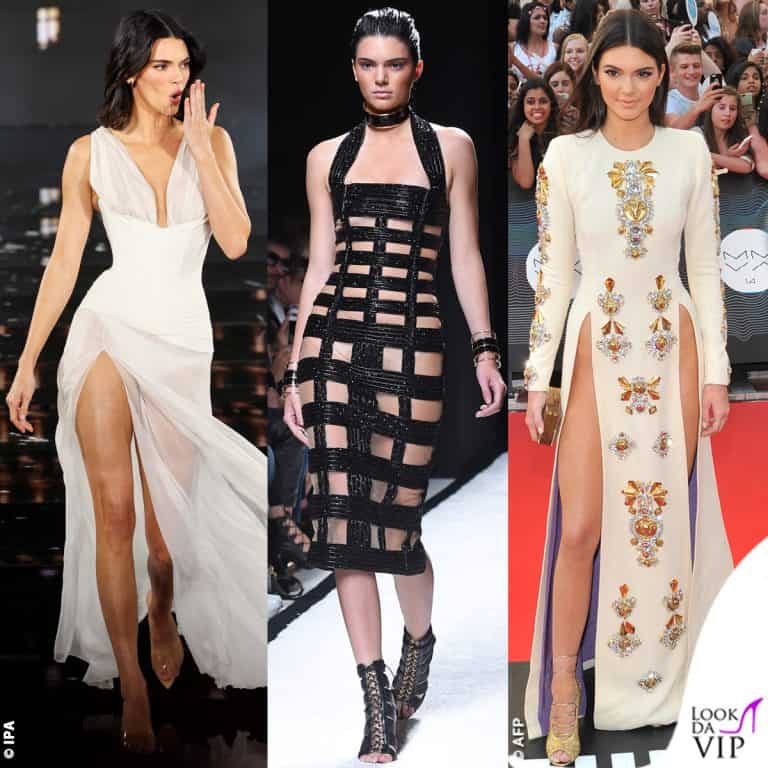 Kendall Jenner 30 anni sfilata Loreal sfilata Balmain abito Fausto Puglisi