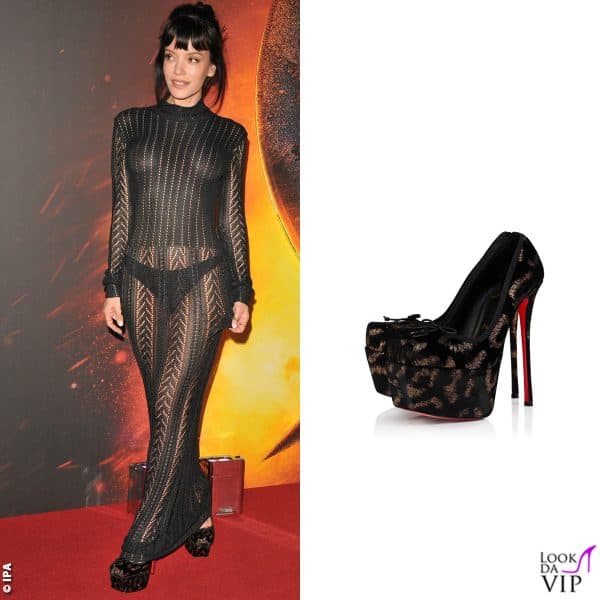 Le audaci Christian Laboutin animalier di Lily Allen