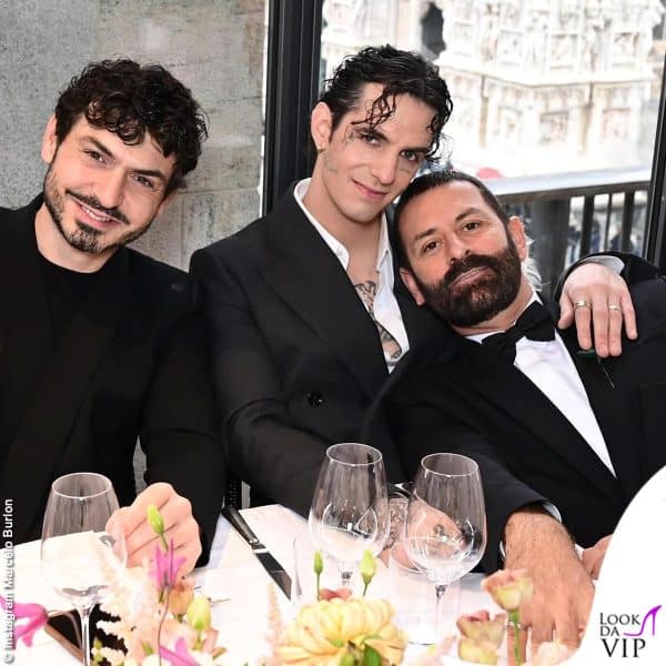 Tommaso Sacchi, Achille Lauro e Marcelo Burlon 
