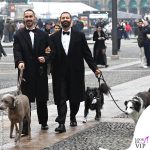 Marcelo Burlon Bratislav Tasic unione civile Palazzo Reale Milano outfit Moschino 9 cani