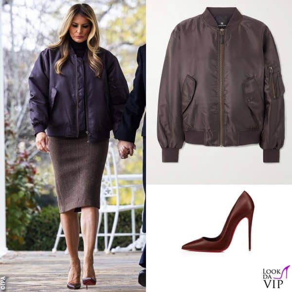 bomber Anine Bing, gonna Ralph Lauren, pump Christian Louboutin 