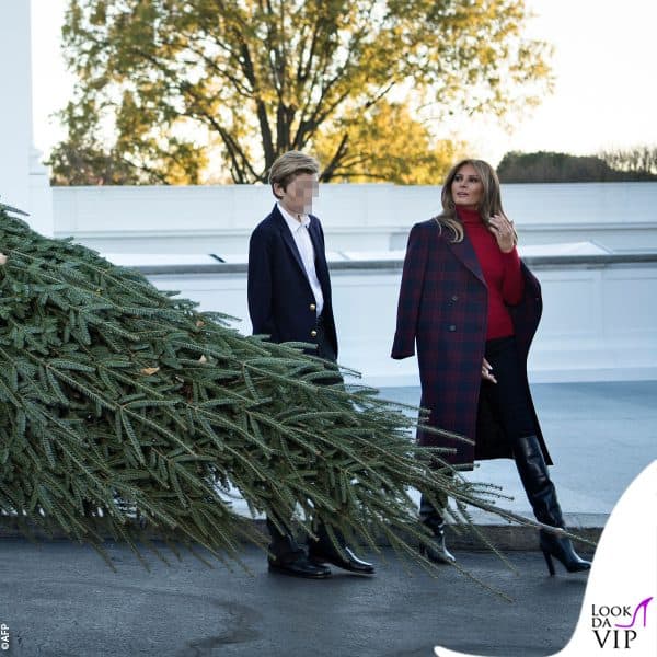 nel 2017 con il figlio Barron Trump 