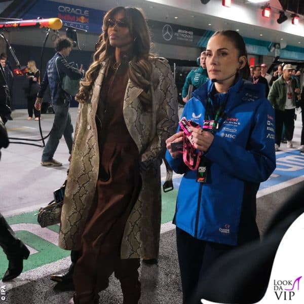 Naomi Campbell al GP di Formula 1 a Las Vegas 