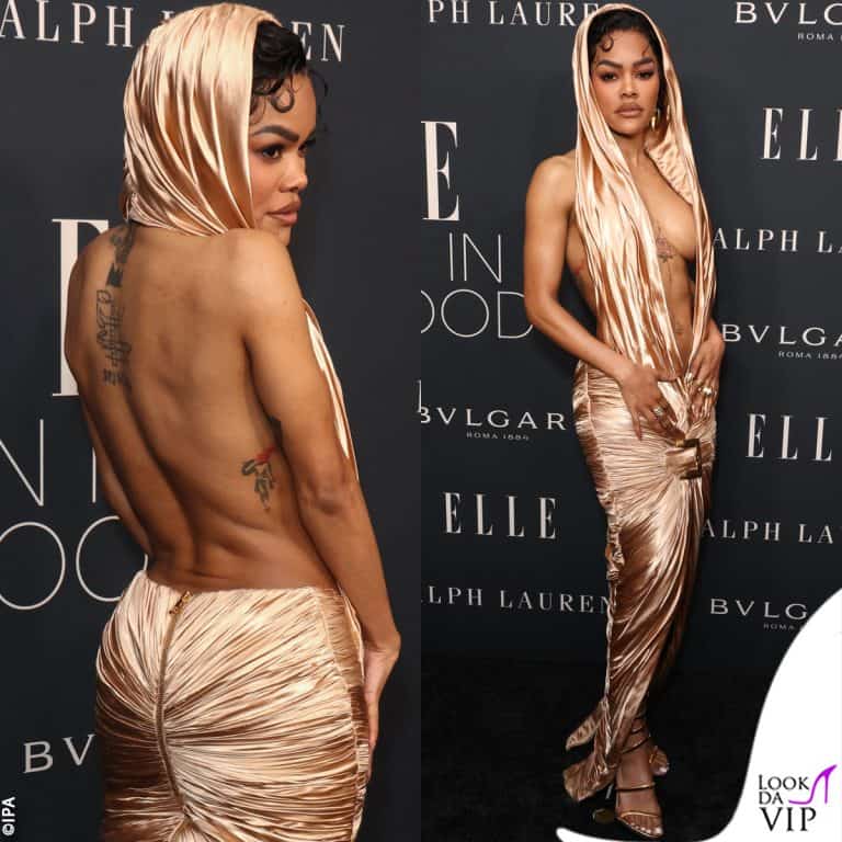 Teyana Taylor in Balmain all'ELLE Women in Hollywood