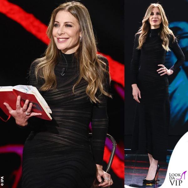 Francesca Fagnani, abito Giorgio Armani 